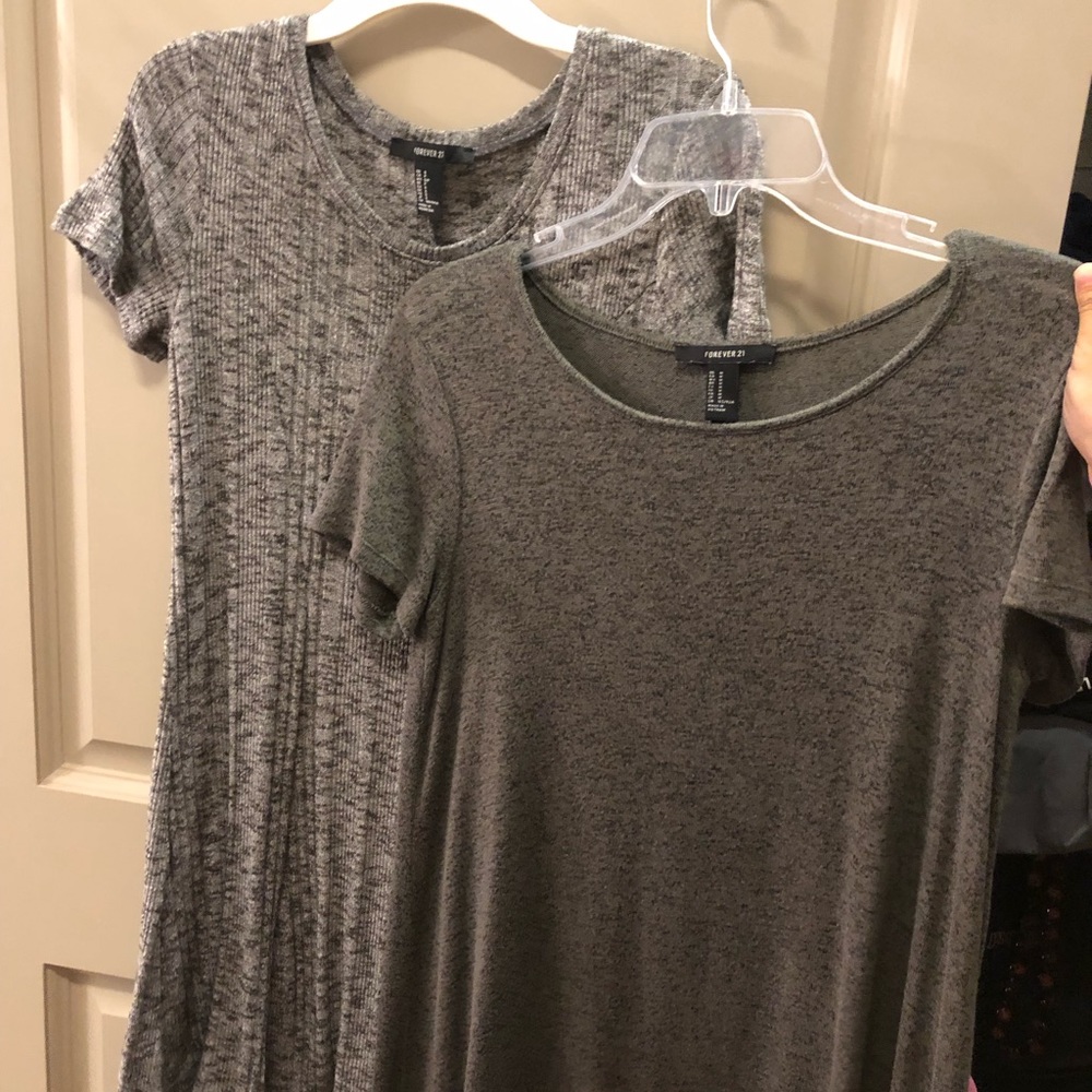 TWO Forever 21 T-shirt dress bundle